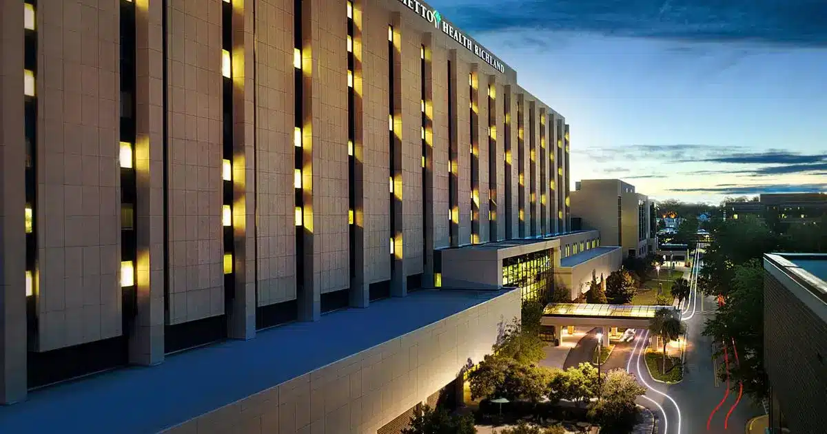 Columbia SC business district buildings for corporate travel with VOY Black Car chauffeur service