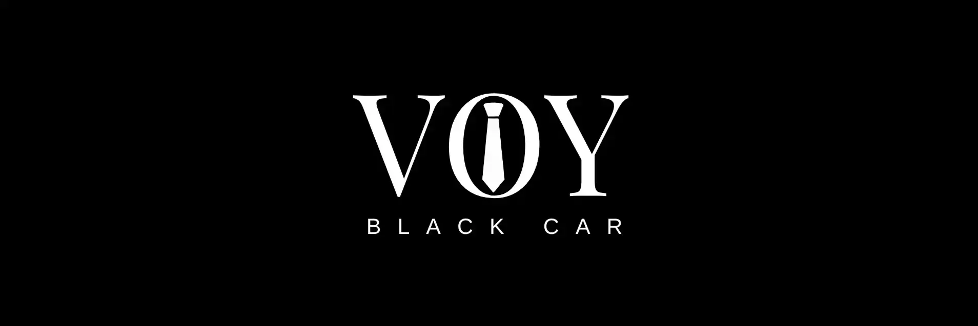 VOY Black Car logo banner illustrating reliable and professional car service in Charlotte