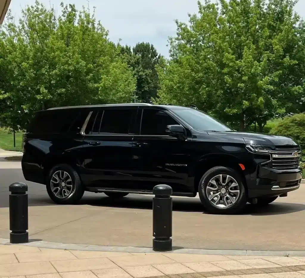 Luxury black SUV for corporate transportation in Charlotte NC