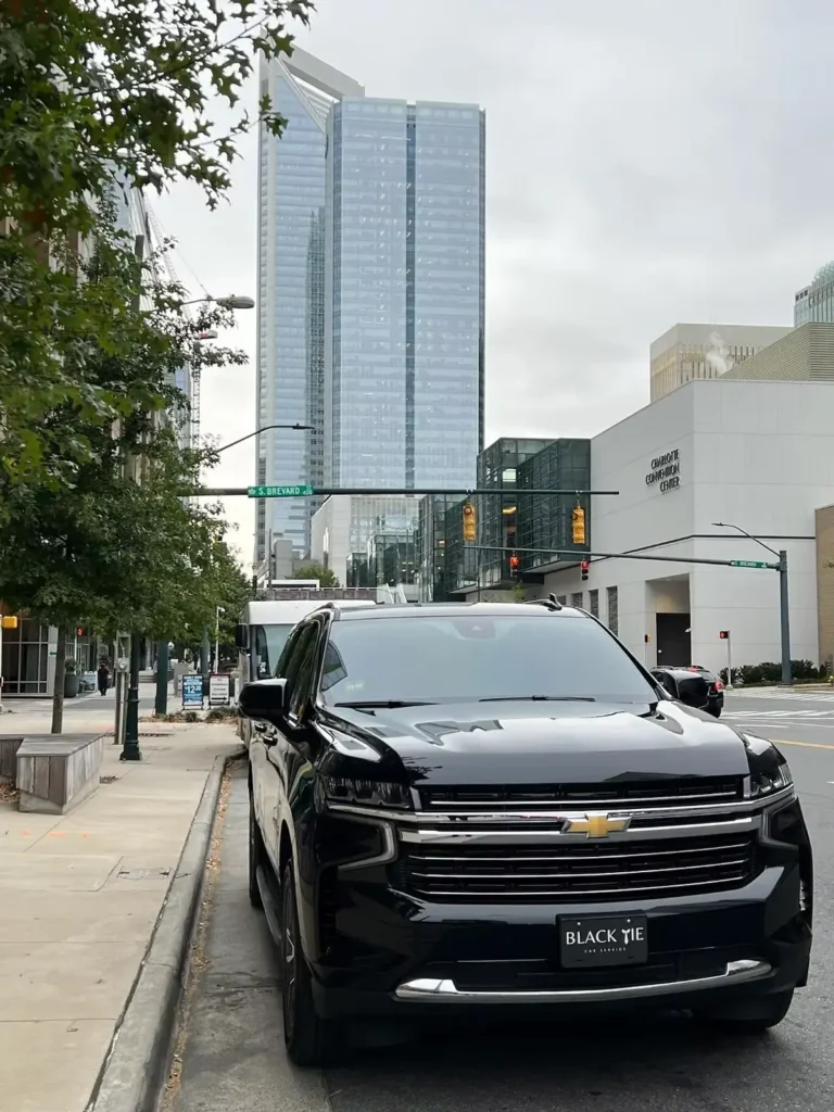 Luxury SUV black car service in Uptown Charlotte NC